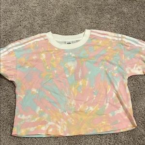 Adidas womens tie dye crop top